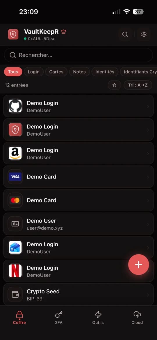 Actual app, not a mockup
